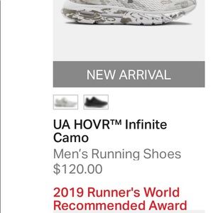 Under Armour HOVR Infinite Camo Men’s Size 8 1/2.